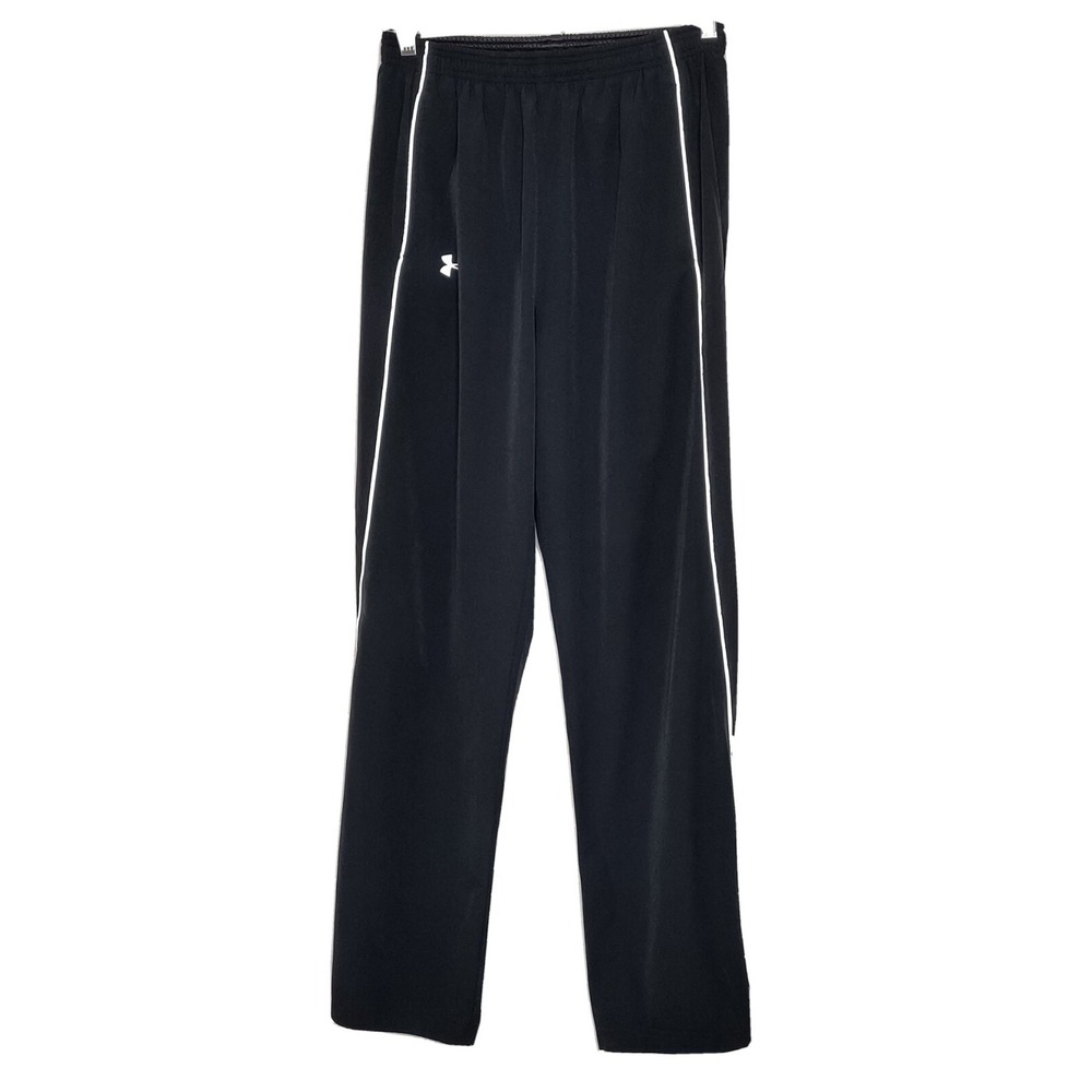 Under Armour Mens Pants Medium Black Reflection Stripe Stretch Windbreaker